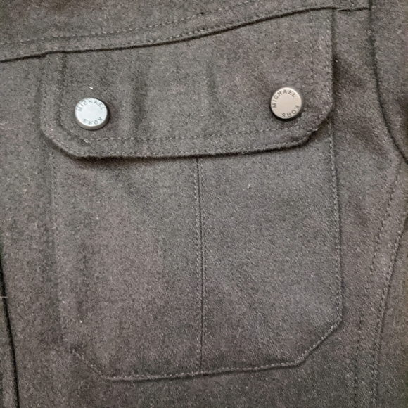 Michael Kors Black Wool Pea Coat Jacket Size Med - Picture 5 of 11